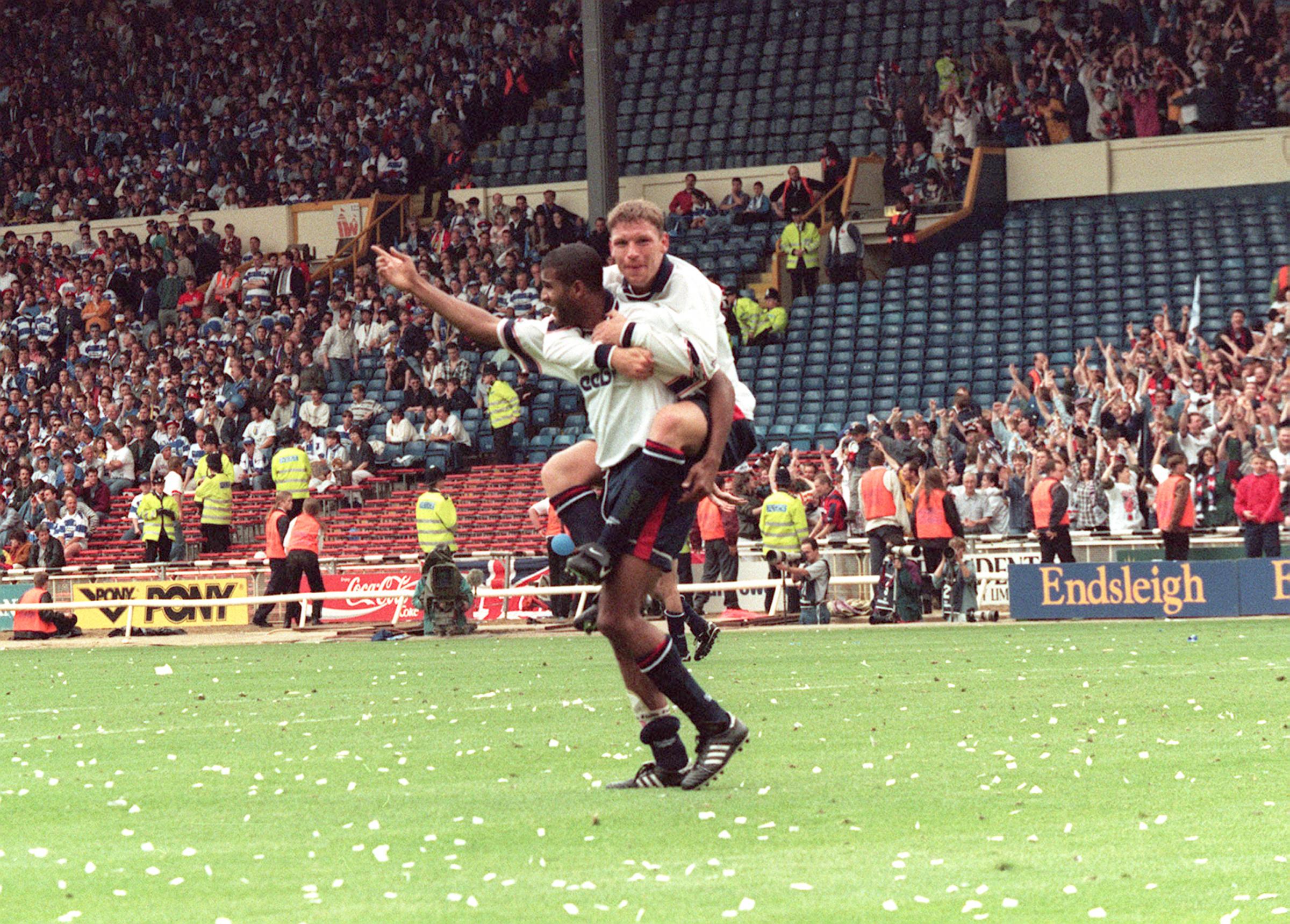 Fabian De Freitas and Alan Thompson at Wembley back in 1995