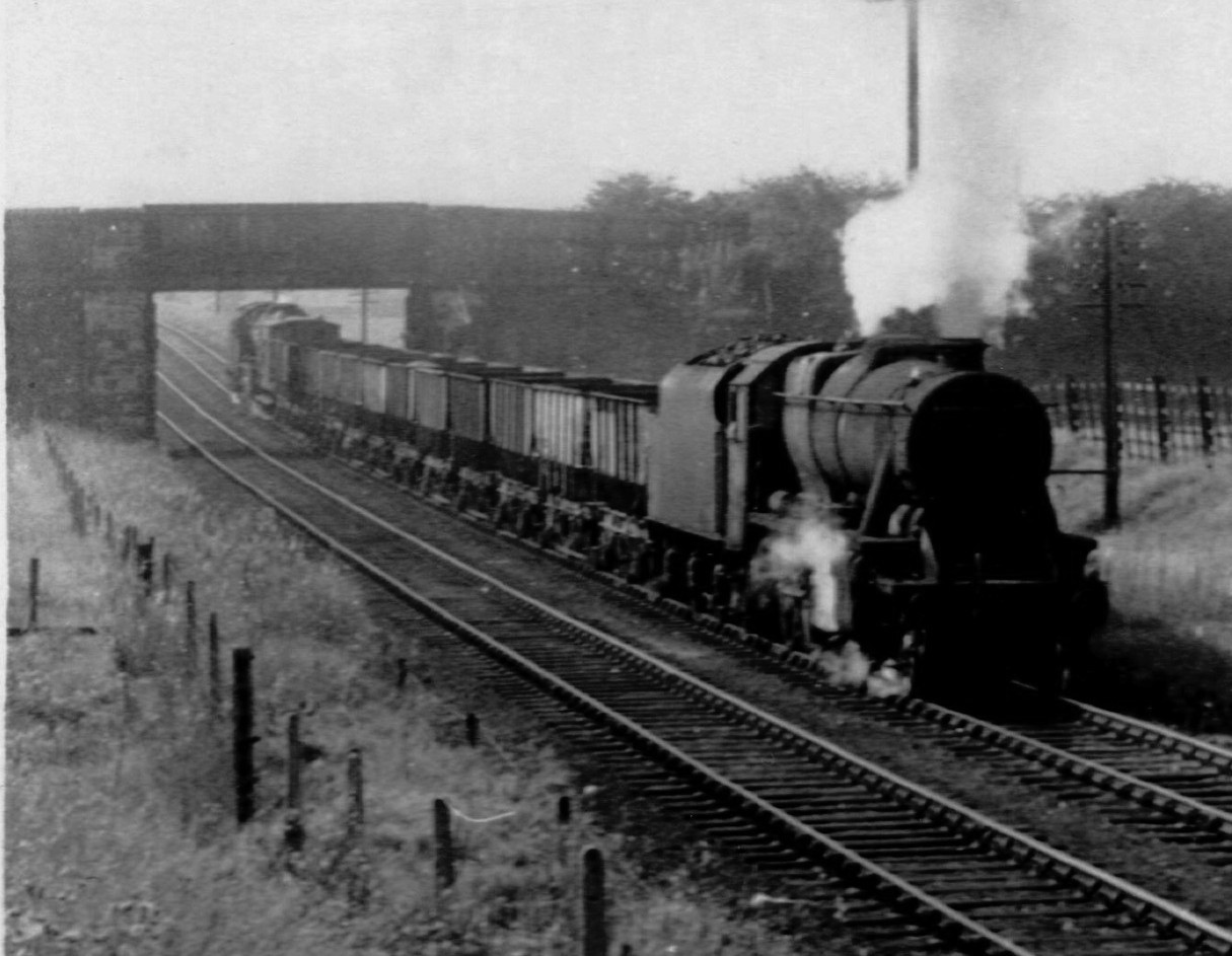 GOODS TRAIN: Another view of the Chequerbent Incline with the site of Pretoria pit to the left