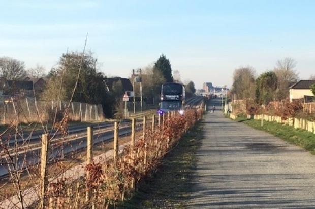 The guided busway in Leigh Pic: Steve Culshaw