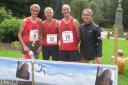 CELEBRATION: The Horwich winners at the Darwen Gala fell race. Picture courtesy of David Barnes