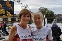 DYNAMIC DUO: England runners Jenny Yates, left, and Sheila Jones