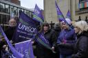 UNISON members outside Bolton Town Hall