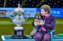Best in Show winner Kim McCalmont, with Maisie on the fourth day of Crufts 2020. Picture via PA.