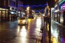Bradshawgate, Bolton town centre, at night