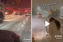 Snow chaos on the M25 in London goes viral on TikTok
