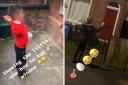 The videos of the boys throwing eggs at people's homes have gone viral