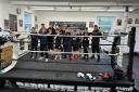 Some of the fighters set to take to the ring on Thursday with coaches Ady Lewis, left, and Mick Haslam