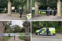 Man, 42, dies after park taped off for period of time