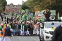 Muslims taking part in the parade