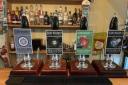 Some of the fine cask beers on offer