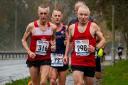 Marcus Taylor (298) leading a pack at the Preston 10 mile Race. Credit Preston Harriers Running Club