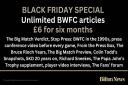 BWFC Black Friday deal - six pounds for six months