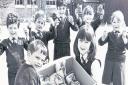 In 1986 the healthiest people in Westhoughton were Parochial School pupils who banned chips and chocolate in favour of wholemeal bread and fruit. Pictured are Charles Platt and Joanne Crawford with, from left, Ashley Berry, Paul Wilcock, Andrew Leaver,