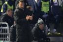 Ian Evatt and Pete Atherton in the technical area at Portsmouth last season