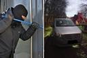 A house was burgled and a van has been recovered by police