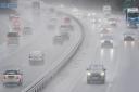 Motorway users brave stormy conditions