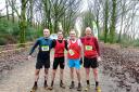 The winning Horwich men’s team at the Trails and Ales Fell Race, from left, James Titmuss, Sam Fairhurst, Julian Goudge and Danny Hope