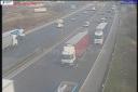 Afternoon motorway traffic as lanes close on busy M60 and M61 motorway