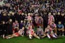 Wigan Warriors celebrate their victory against Penrith Panthers in the World Club Challenge