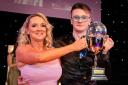 Strictly winners Leanne Bailey and Max Freeman with the glitterball trophy (Picture: Ken Rowlatt)