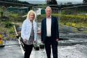Cllr Deirdre McGeown and Arthur Price at the road site