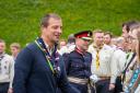 Bear Grylls congratulates Wirral Scout at Windsor Castle for achieving highest award