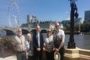 James Grundy MP in Parliament with Wigan Mayor and Cllr Rigby