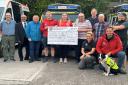 The rescue team was presented with a cheque