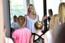 Former Pussycat Doll Kimberley Wyatt teaching youngsters at Theatre Dance Studios, Halliwell.