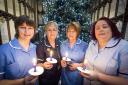 TRIBUTE: St Ann’s Hospice Light up a Life service staff from left, Moira Hinds, staff nurse, Fiona Troup, assistant, Sue Stenson, staff nurse and Jill Mulcahy, assistant practitioner