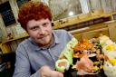 Matthew Lanceley, Bolton News reporter tastes the food at Sake Sushi, Bridge Street, Bolton