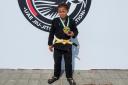 Blaize Tingle with another gold medal in Abu Dhabi