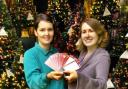 MESSAGES OF HOPE: Barton Grange’s Jill Graham and community fundraiser Hannah Taylor hold the tags for the trees