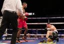 Kell Brook was too good for Mark DeLuca on Saturday night. Picture: Mark Robinson/Matchroom
