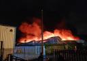 The fire at Firwood Industrial Estate in 2020