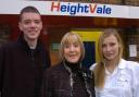 at work: New apprentices Ashley Quayle and Stephanie McLean with HeightVale’s human resources director Dolores Haworth