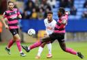 Elias Kachunga in action for Wanderers against Shrewsbury