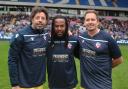 Ivan Campo, Ricardo Gardner and Kevin Davies from the Wanderers Legends game