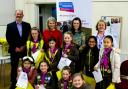 PRAISED: Deputy mayor Beverley Hughes with the 11th Walkden Guides