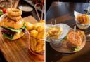 Burgers served at (left) Tribez Steak & Grill and (left) Henighans EAT & DRINK (Tripadvisor/Canva)