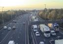 M6 delays after multiple car crash, view from camera near j32 (Credit: Traffic England)