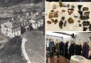 Artefacts from the grounds where Hulton Hall once stood were shown to the public on Sunday