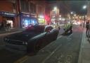 The 'Batmobile' in Manchester last night
