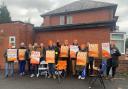 A junior doctor strike outside Royal Bolton Hospital in March this year