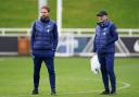 Steve Holland in England training with Gareth Southgate