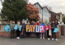 Teachers picketing outside Sharples School in Bolton in April