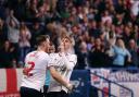 Conor Bradley scored his first Bolton goal against Morecambe