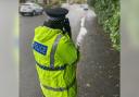 Police were out on Church Road in Smithills yesterday