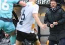Ian Evatt screams instruction during Wanderers' 1-0 win at Port Vale