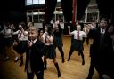 Pupils rehearsing for Grease, The Musical